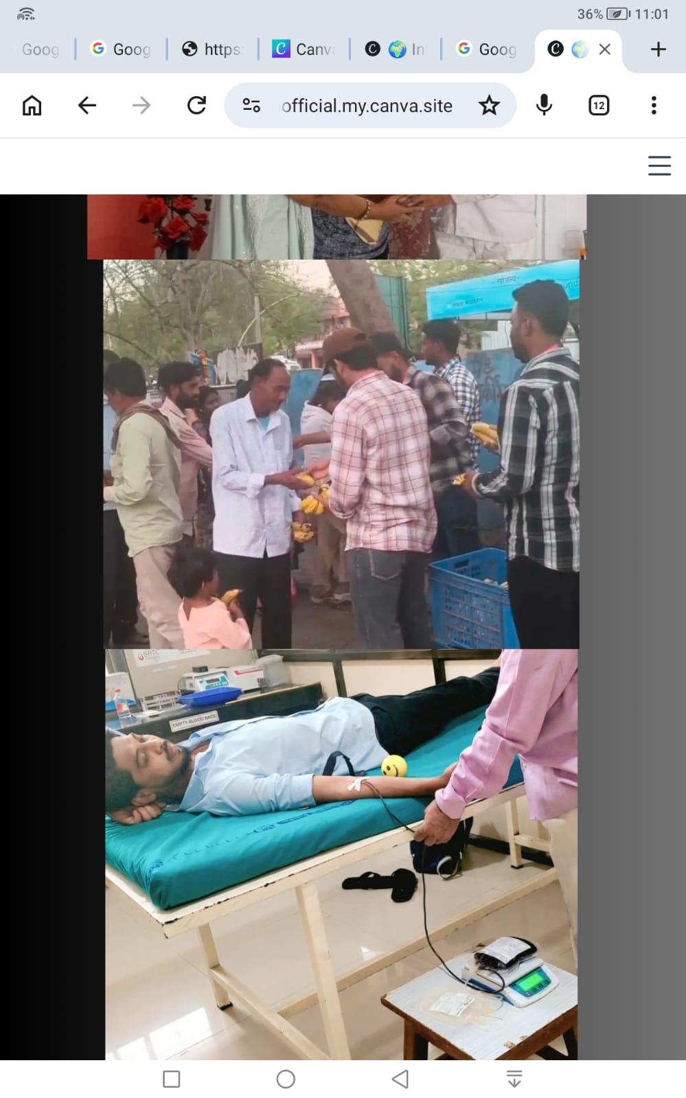 Blood Donation Camp & Nutrition Distribution