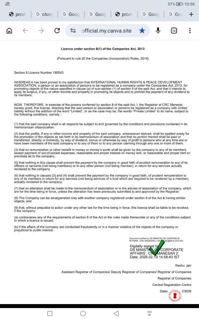 Section 8 Licence